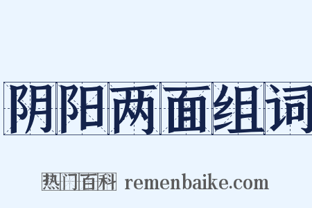 阴阳两面组词是什么意思的图片